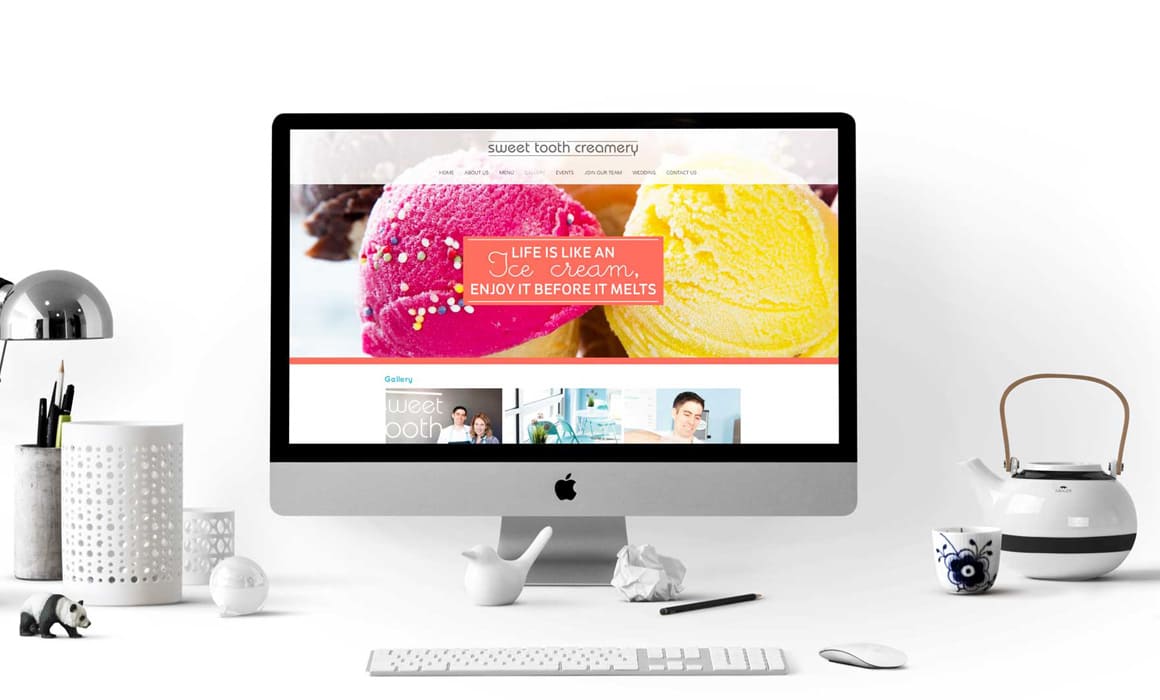 website design for ice cream shop