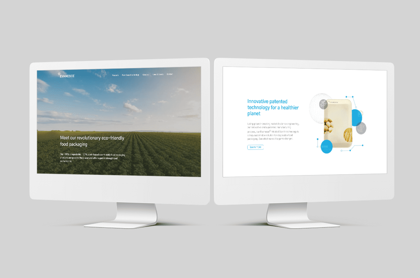 Website design for a packaging company